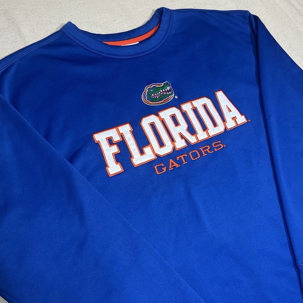 Section 101 By Majestic Florida Gators Crewneck Sweatshirt Blue‎ Men's XL NCAA
